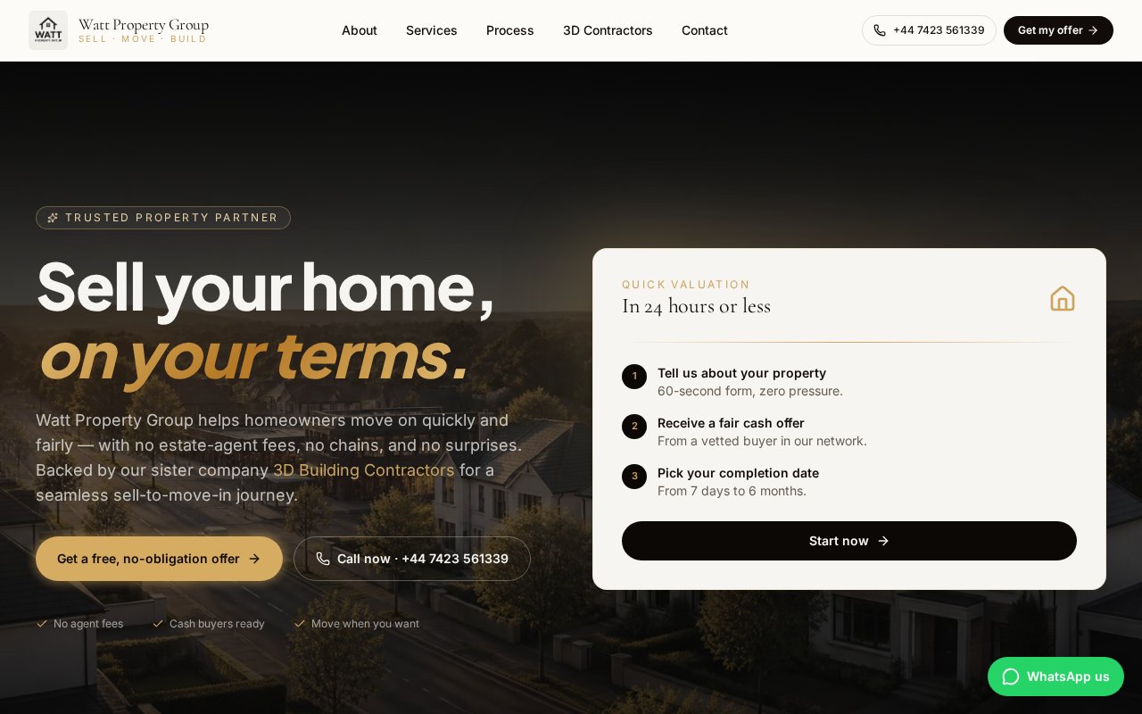 Watt Property Group website screenshot