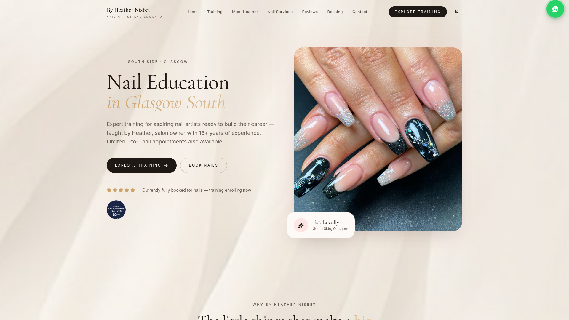 By Heather Nisbet website screenshot