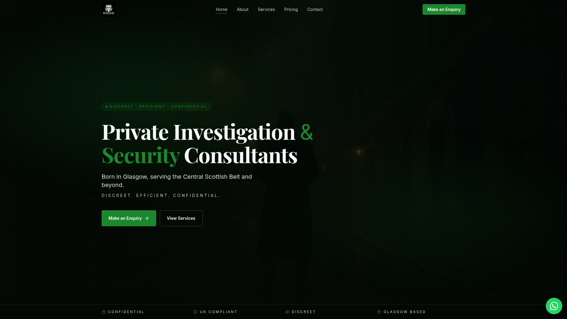 Decko Security website screenshot