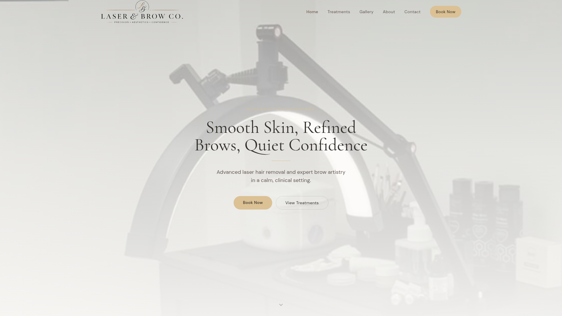 Laser & Brow Co website screenshot
