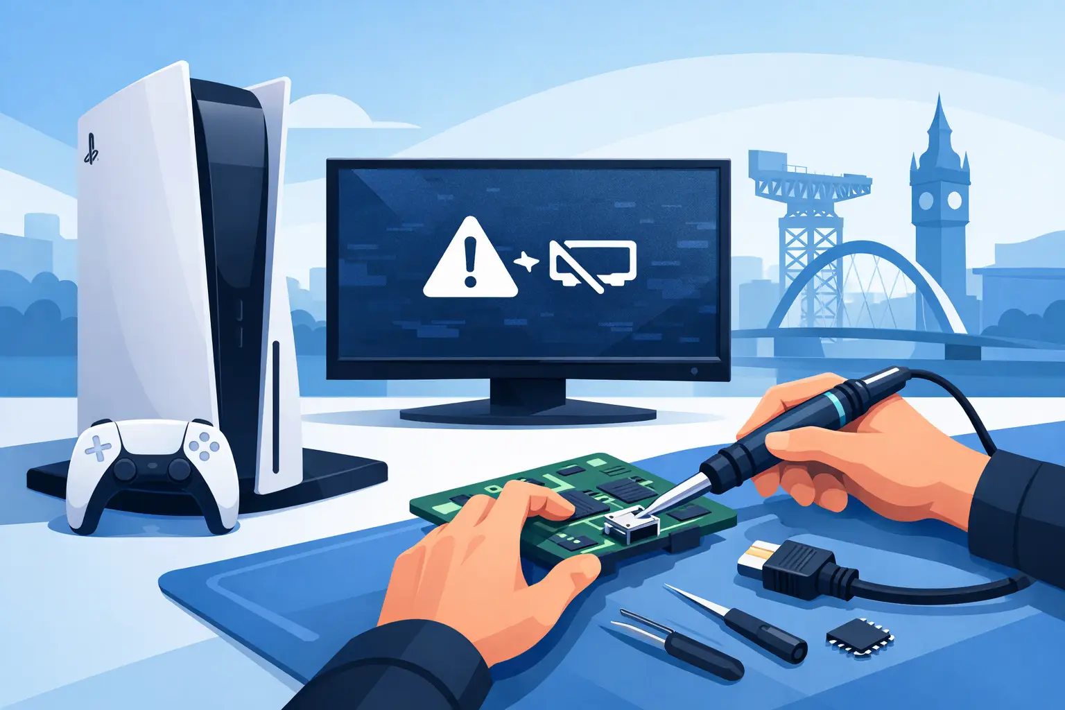 PS5 HDMI Repair for Glasgow No Signal Faults